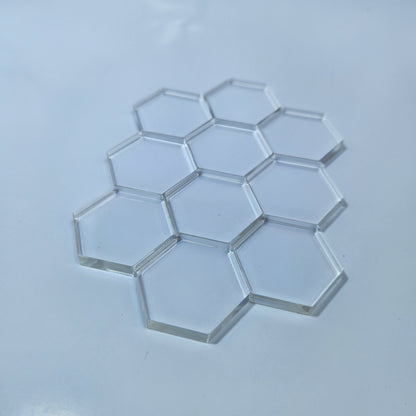 Hexagon Acrylic Stands 1.5"  1/4" acrylic