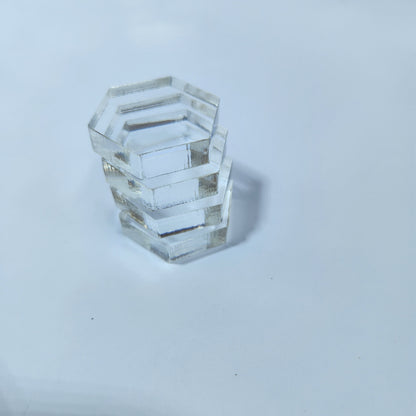 Hexagon Acrylic Stands 1.5"  1/4" acrylic